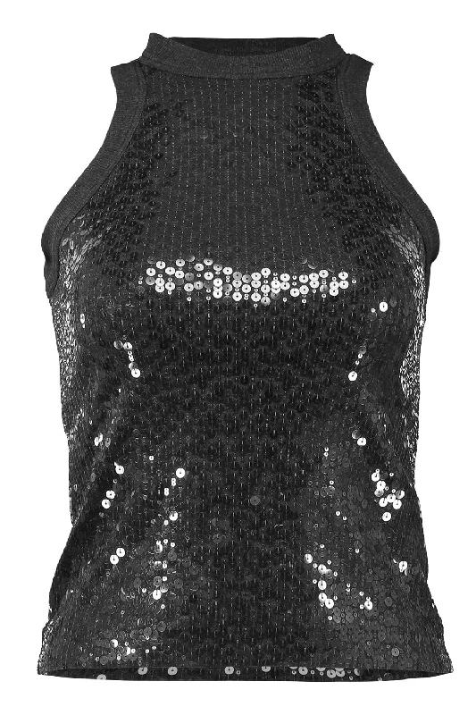 Pailette Tank - Anthracite