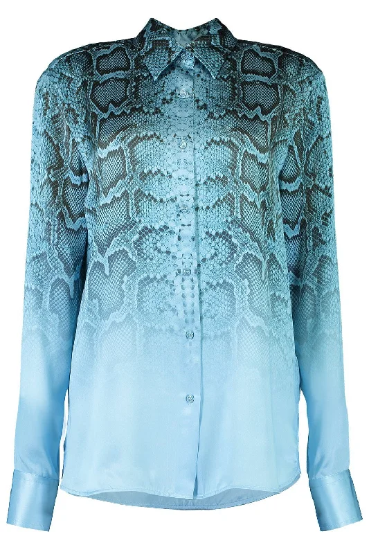 Snake Print Long Sleeve Shirt - Pitone