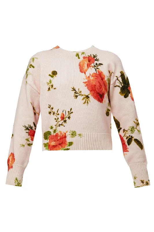 Floral Crew Neck Sweater