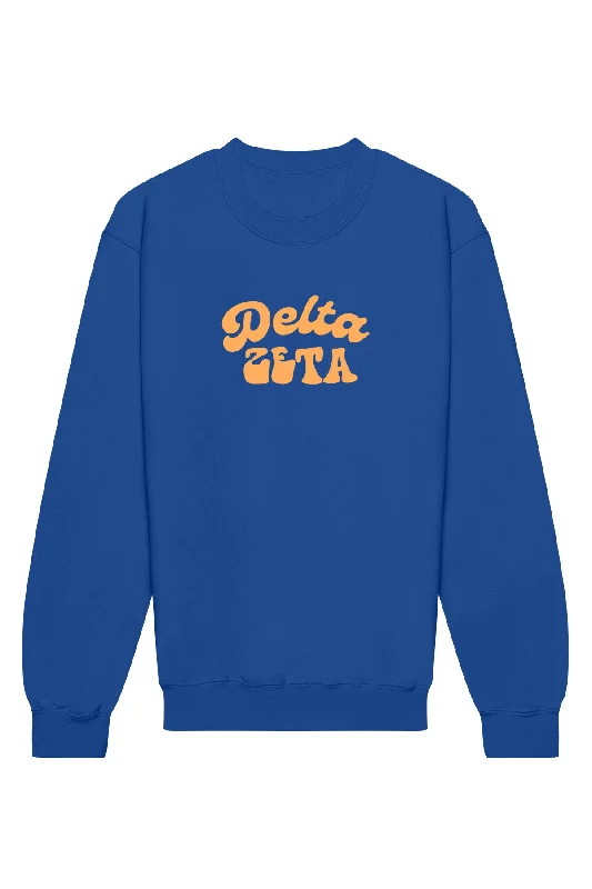 Delta Zeta Vintage Hippie Crewneck Sweatshirt