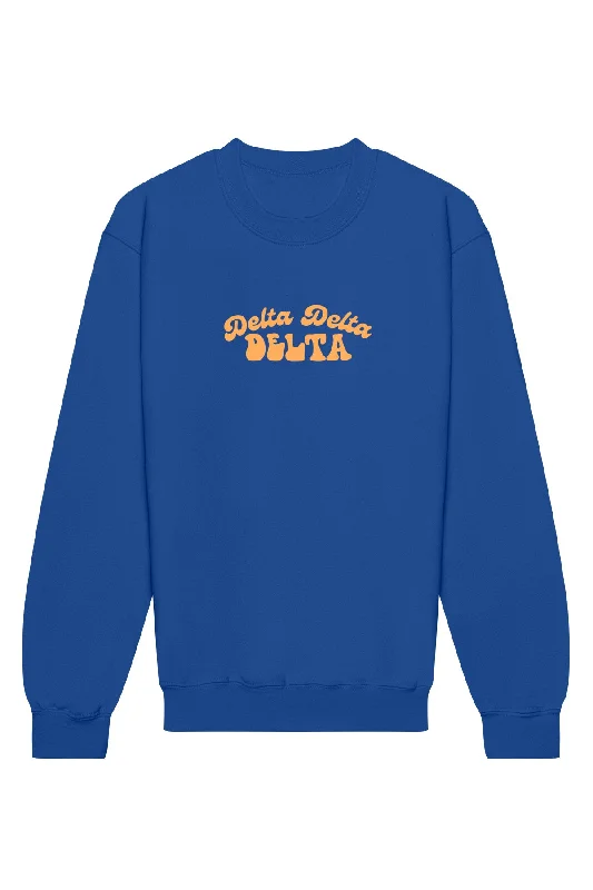 Delta Delta Delta Vintage Hippie Crewneck Sweatshirt