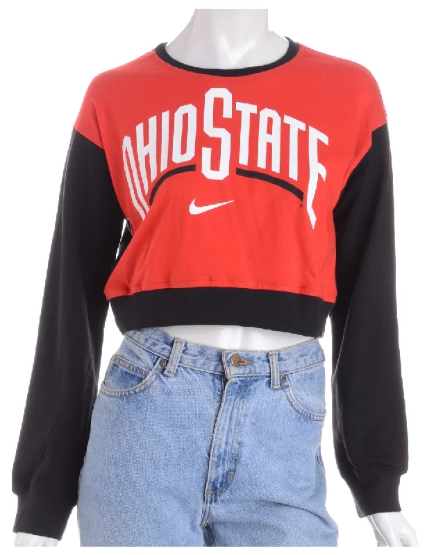 Reworked Nike Cropped Sports Sweatshirt