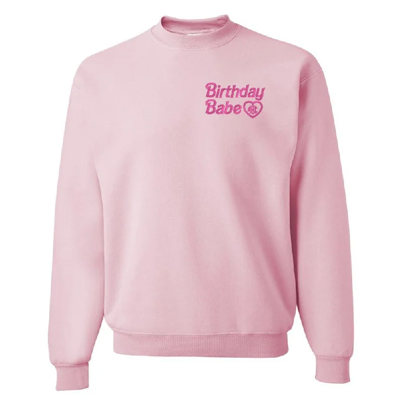 Monogrammed Birthday Babe Crewneck Sweatshirt