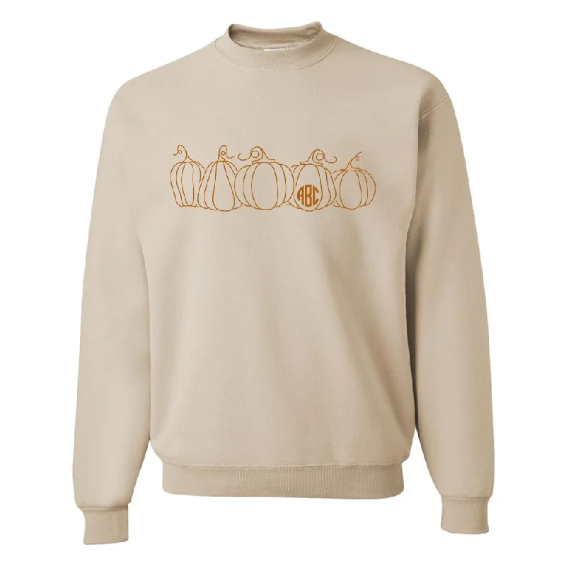 Monogrammed 'Pumpkin Sketch' Crewneck Sweatshirt