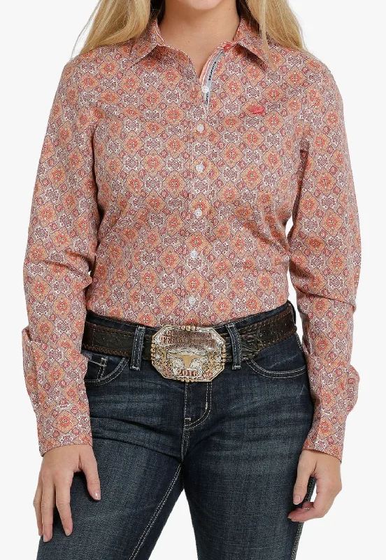 Cinch Womens Geometric Long Sleeve Shirt