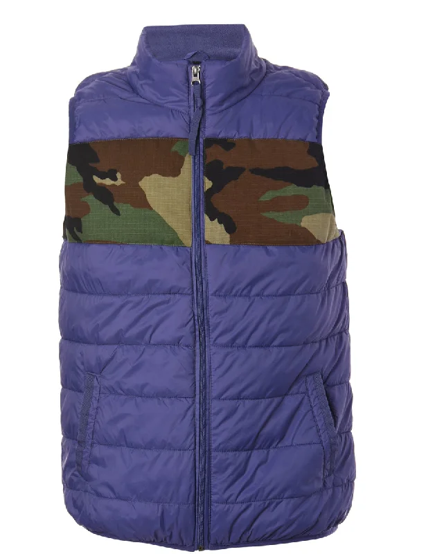 Reworked Zayne Camo Panel Puffer Gillet - S