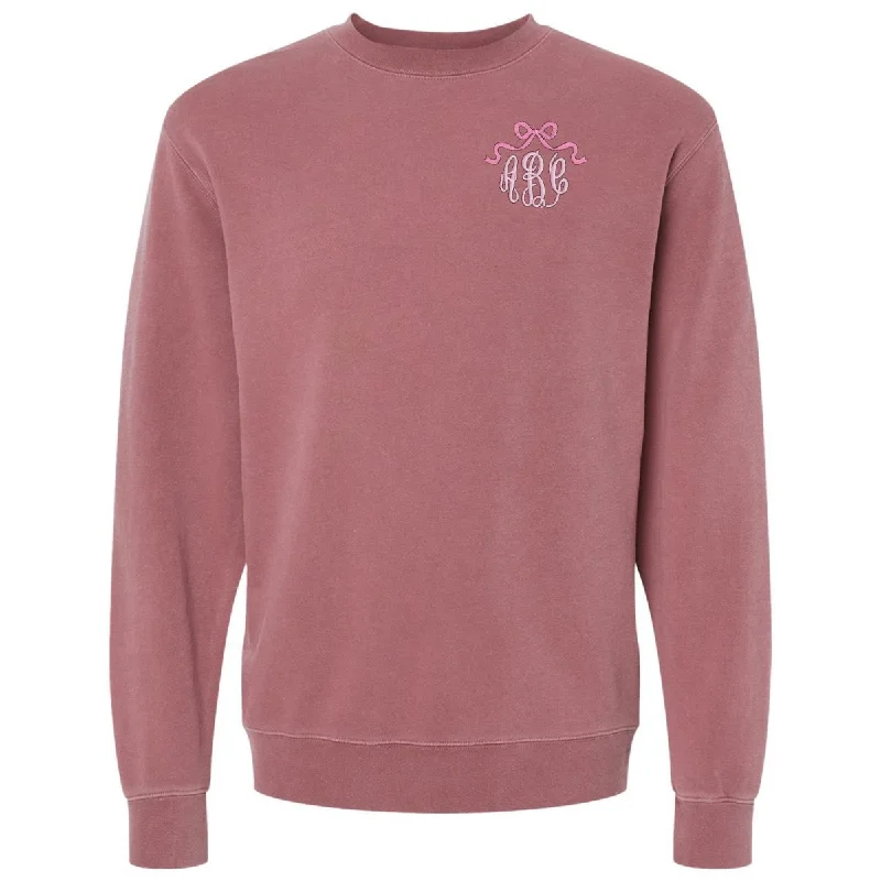 Monogrammed 'Bow' Cozy Crew