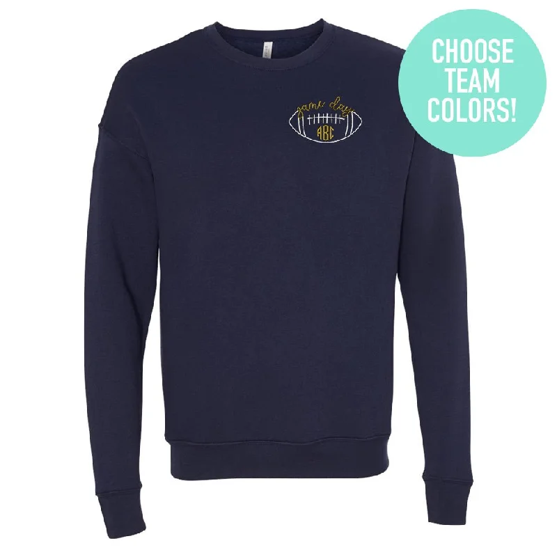 Monogrammed Football Game Day Premium Crewneck Sweatshirt