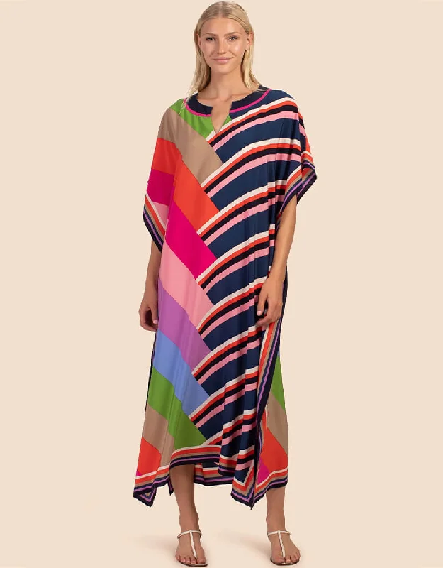 Multi Silk Crepe Kaftan