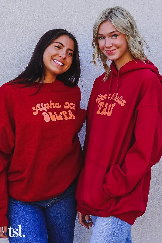 Alpha Xi Delta Vintage Hippie Crewneck Sweatshirt