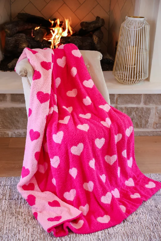 Pink Heart Blanket