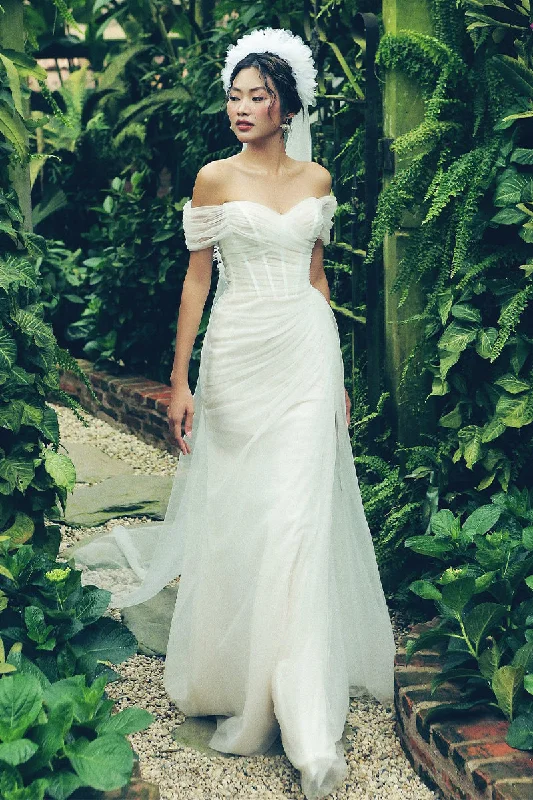 Sandra Off-the-Shoulder Corset Wedding Dress