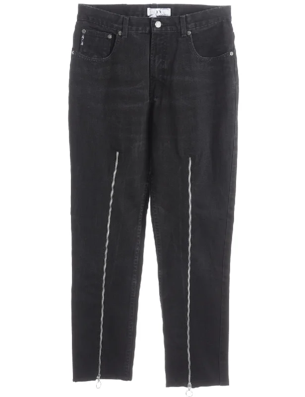 Reworked Zip Front Jeans - W32