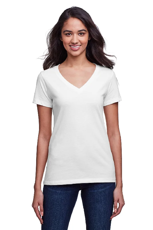 Next Level Womens Eco Performance Moisture Wicking Short Sleeve V-Neck T-Shirt - White - Closeout