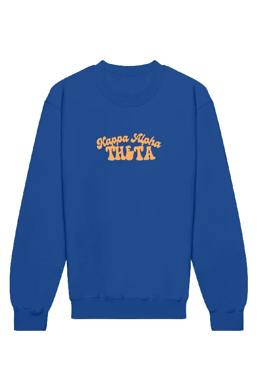 Kappa Alpha Theta Vintage Hippie Crewneck Sweatshirt