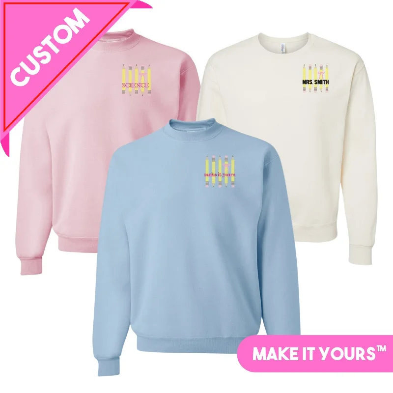 Make It Yours™ 'Bow & Pencil' Crewneck Sweatshirt