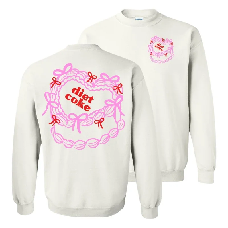 'Diet Coke Heart Cake' Front & Back Crewneck Sweatshirt