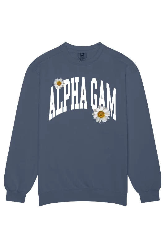 Alpha Gamma Delta Daisy Rowing Crewneck