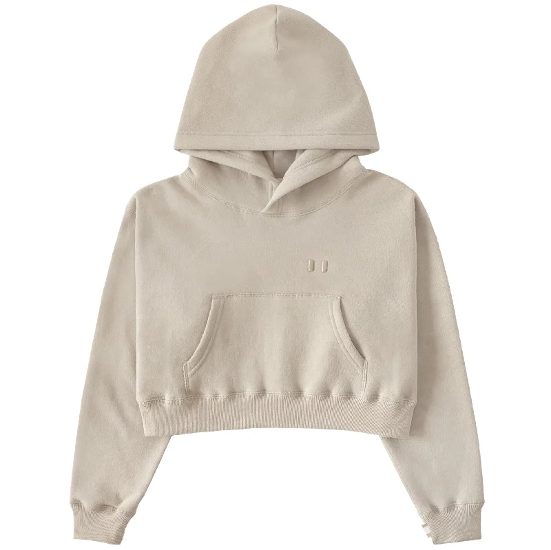 Flag Fleece Crop Hoodie Beach