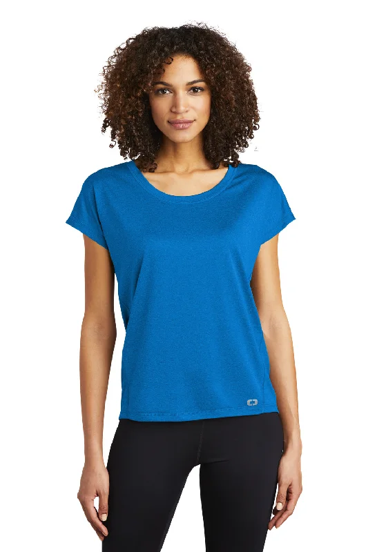 Ogio Womens Endurance Pulse Moisture Wicking Short Sleeve Crewneck T-Shirt - Electric Blue