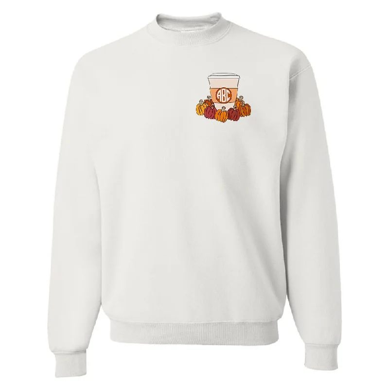 Monogrammed 'Pumpkin Coffee' Crewneck Sweatshirt